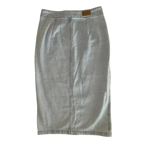 NWT Velvet Heart Women’s Paulina Denim Midi Skirt Light Blue Wash Size Large - Picture 2 of 6